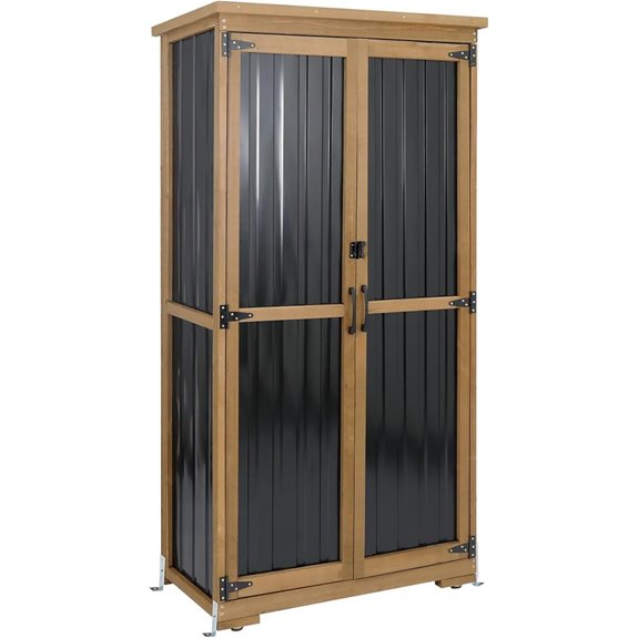 Outdoor Waterproof Storage Cabinet with Shelves