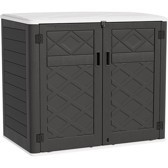 KINYING Outdoor Resin Storage Shed Weather-Resistant