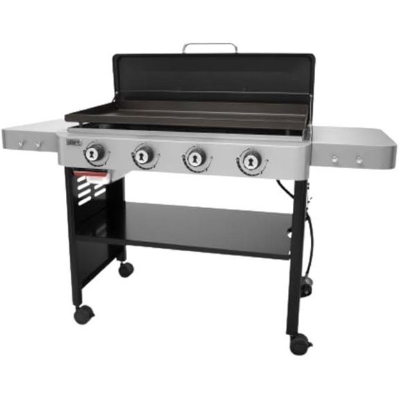 Weber 36 Gas Griddle 4 Burner Black