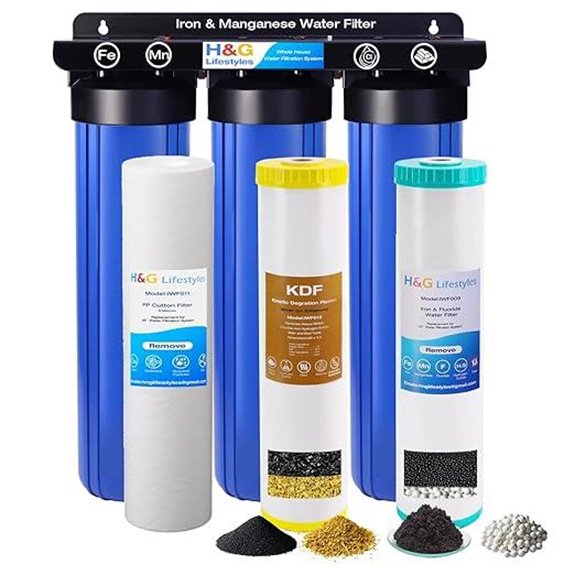 H&G Whole House Water Filter System with Iron Removal