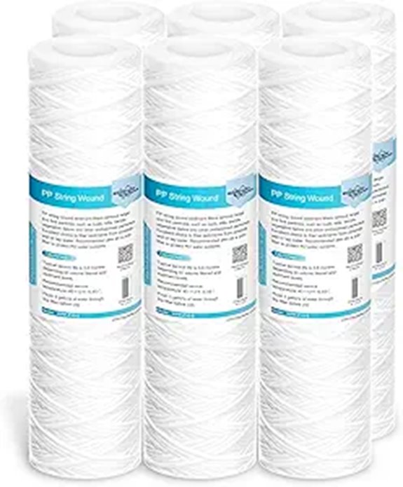 Membrane Solutions 5 Micron Whole House Water Filter (6 Pack)