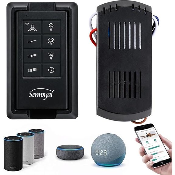 Universal Ceiling Fan Remote with WiFi & Alexa Compatibility
