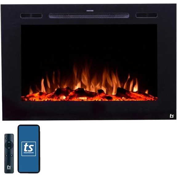 Touchstone Forte Recessed Electric Fireplace with WiFi