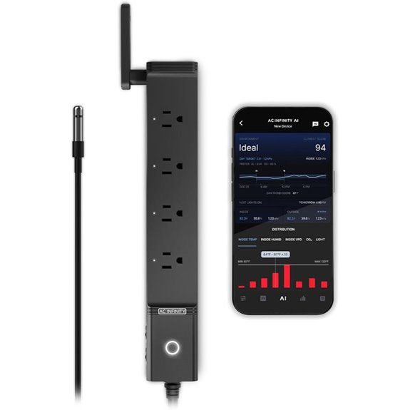 AC Infinity Smart WiFi Power Strip with Temperature Control