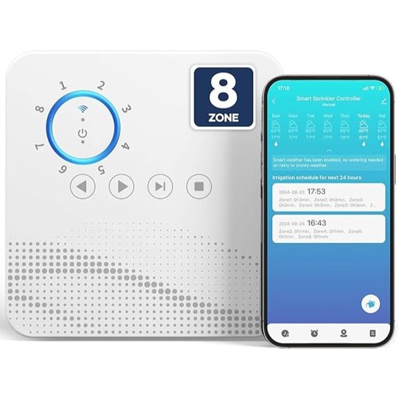 Tolviviov 8-Zone WiFi Smart Sprinkler Controller