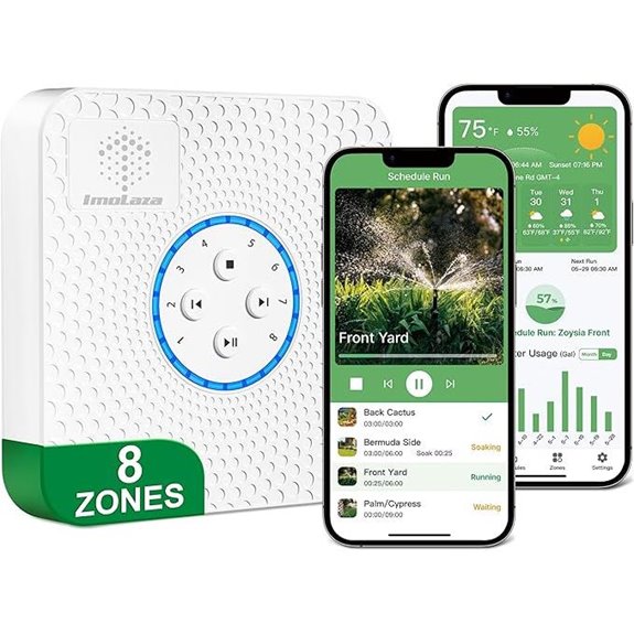 ImoLaza 8-Zone WiFi Smart Sprinkler Controller