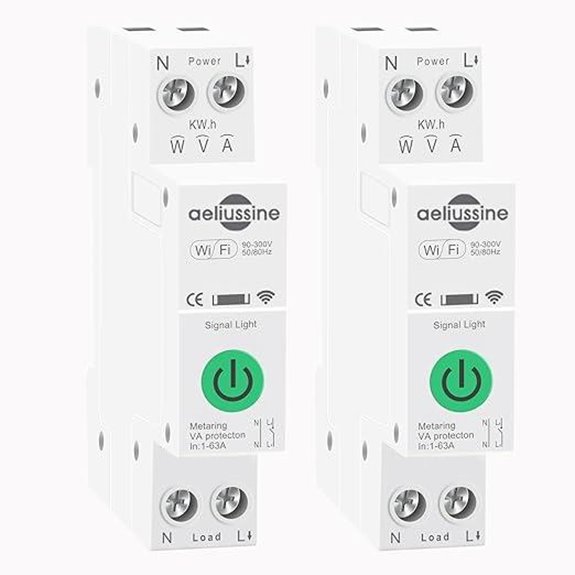 WiFi Smart Breaker 1-63A App Control 2 Pack