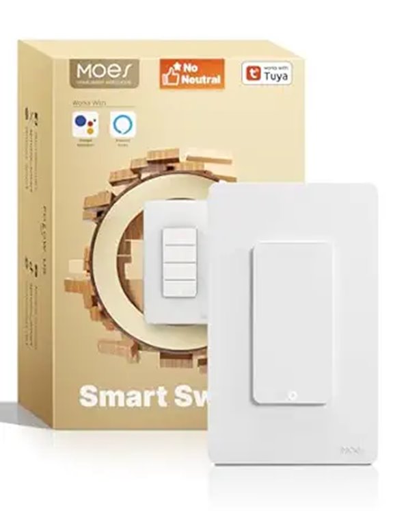 MOES WiFi Smart Light Switch No Hub Alexa Compatible
