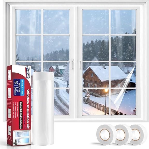Window Insulation Kit for 10 Windows with Tape