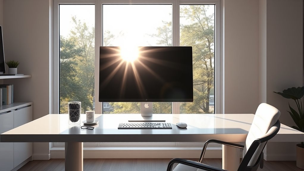 window orientation influences glare