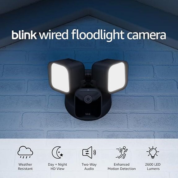 Blink Wired Floodlight Camera with Siren and Motion Detection