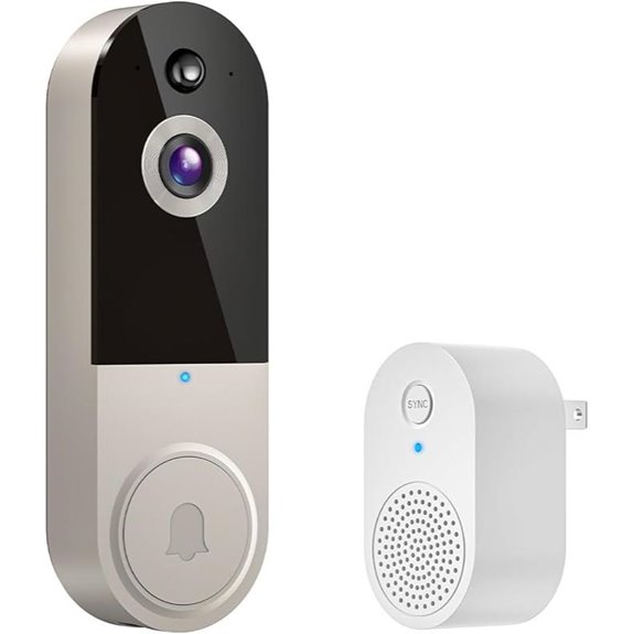 1080p Wireless Video Doorbell with AI Detection