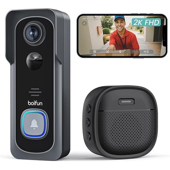 BOIFUN Wireless Video Doorbell with 2K HD & Night Vision