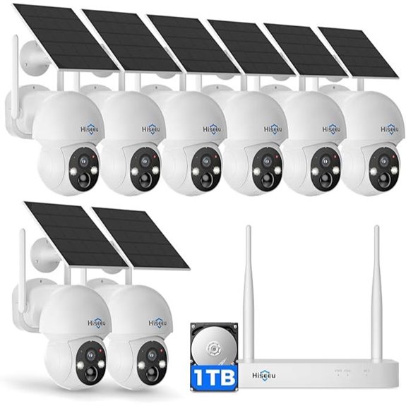 Hiseeu Solar Wireless Security Camera System (8 Cam)