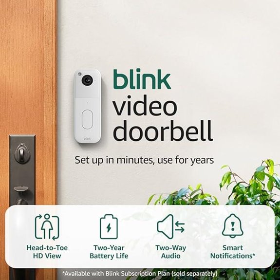 Blink Video Doorbell + 3 Camera System with Battery
