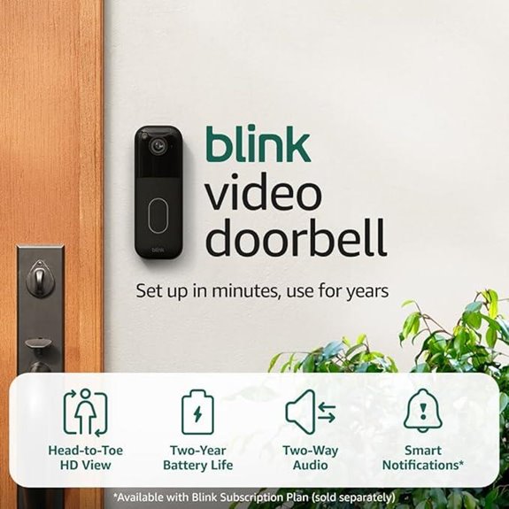 Blink Video Doorbell System with 4 Cameras