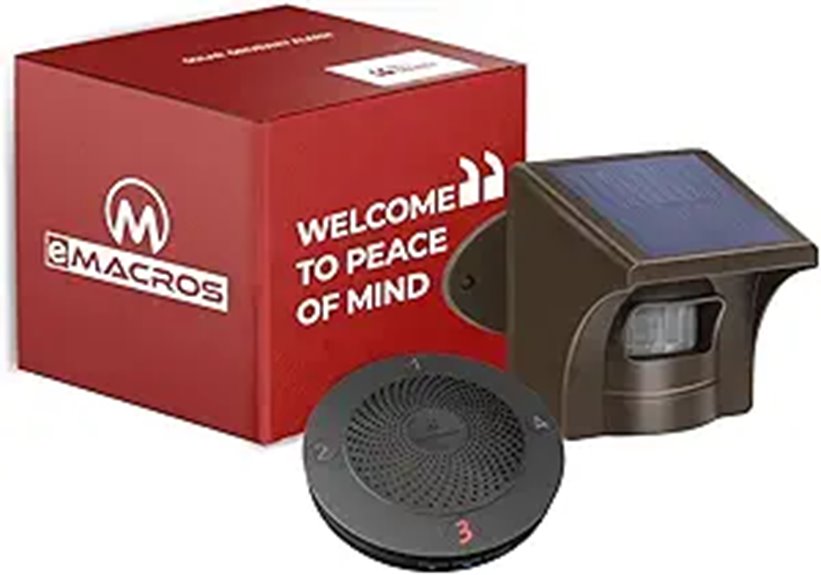eMACROS Solar Wireless Driveway Alarm System