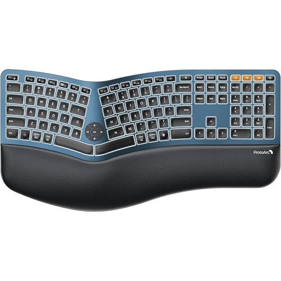 ProtoArc EK01 Plus Backlit Wireless Ergonomic Keyboard