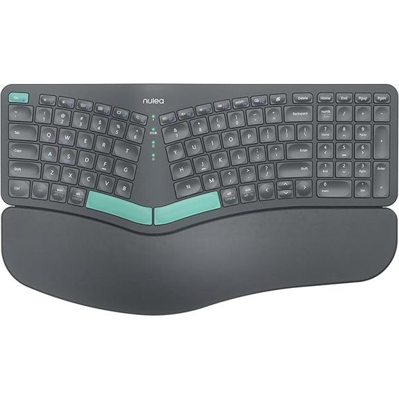 Nulea Wireless Ergonomic Split Keyboard with Wrist Rest