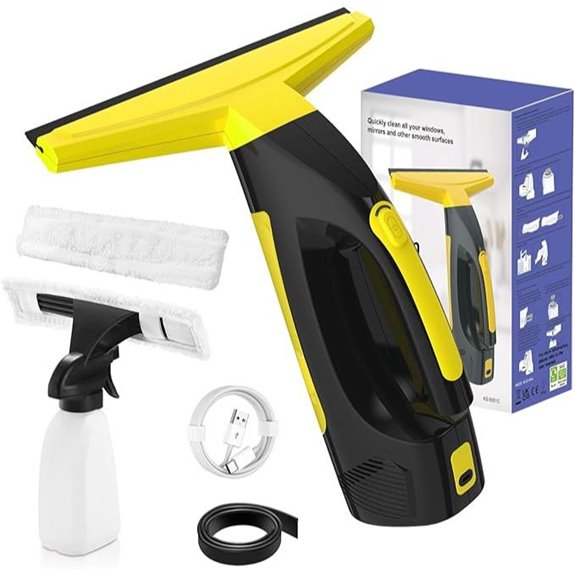 Cordless Window Vacuum Squeegee with Detachable Tank