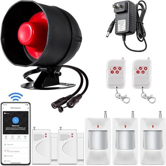 WiFi Home Security Alarm System with Motion Siren