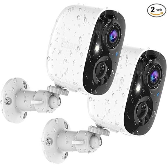 Wireless Outdoor Security Cameras 2-Pack with Motion Detection
