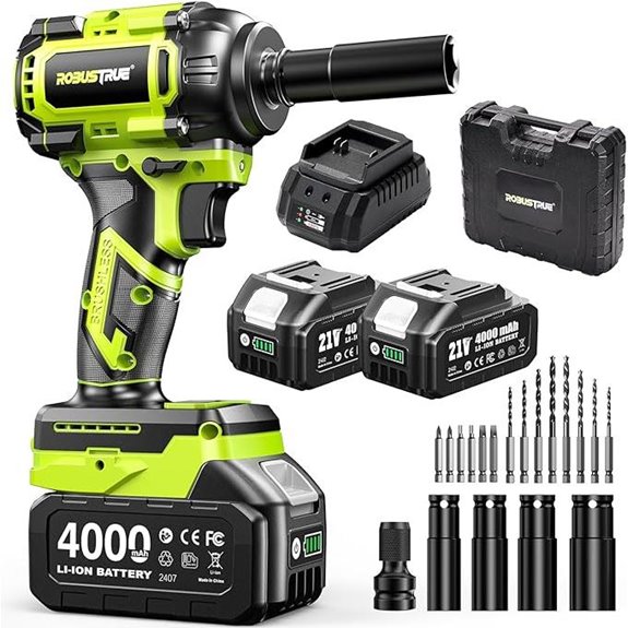 Cordless Impact Wrench Kit with 2 Batteries