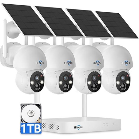 Hiseeu Solar Wireless Outdoor Security Camera System
