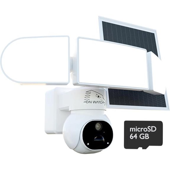 Wireless Solar Floodlight Security Camera with Siren