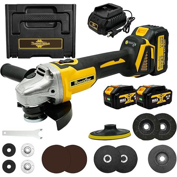 Brushless Cordless Angle Grinder with Variable Speeds