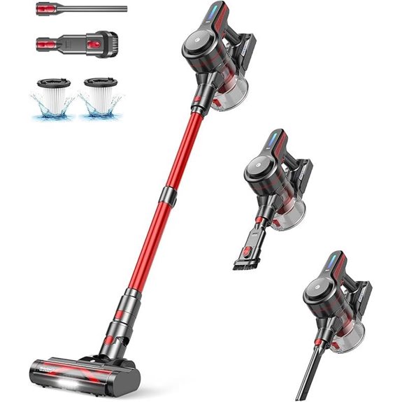 Cordless 6-in-1 Stick Vacuum Cleaner with Long Battery
