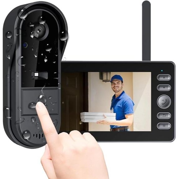 Wireless Video Doorbell with Monitor and Night Vision