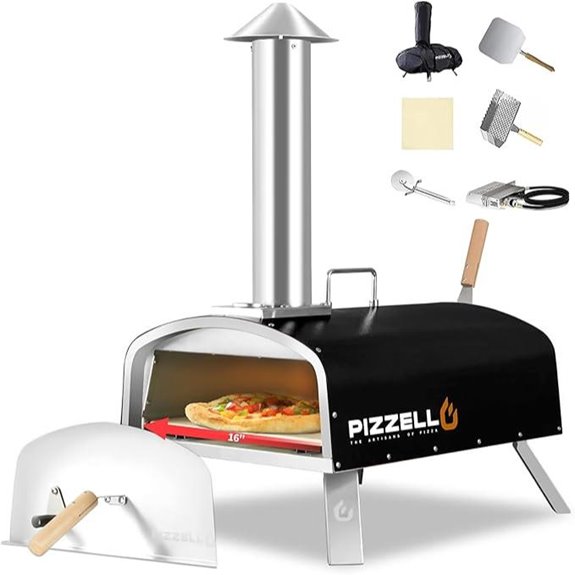 PIZZELLO Propane Pizza Oven with Wood-Fired Features