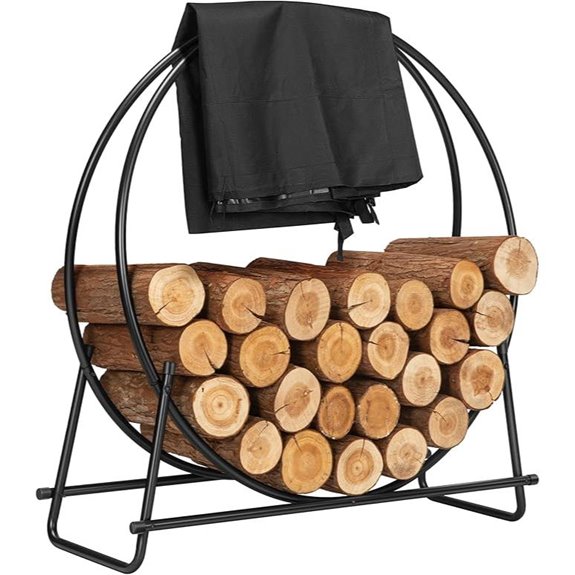 VIVOHOME 32 Firewood Log Rack with Cover