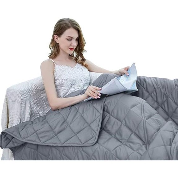 ZZZhen Weighted Blanket 48''72'' 15LB for Calm Sleep