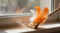 dusting disperses dust particles