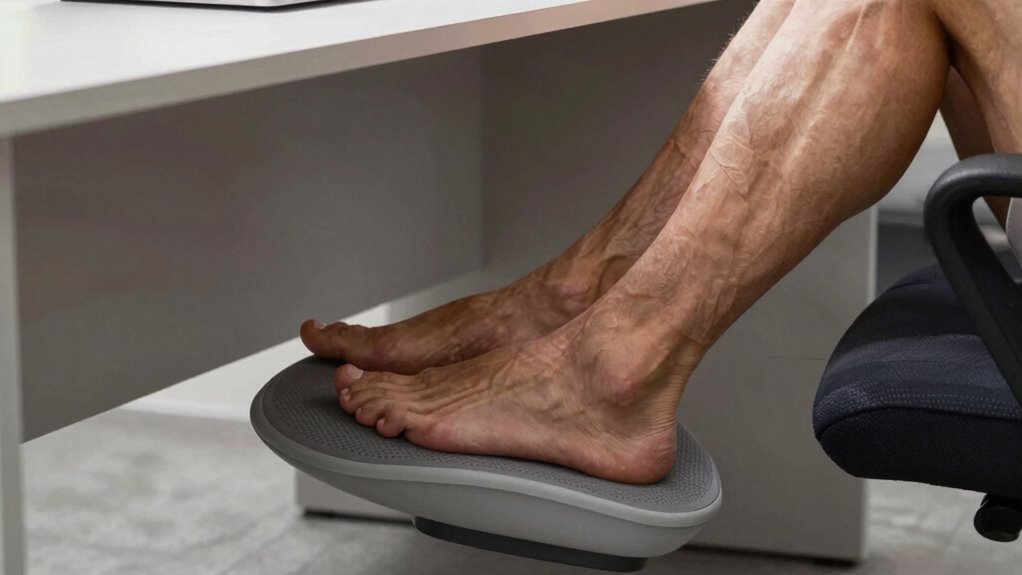 ergonomic footrest promotes posture