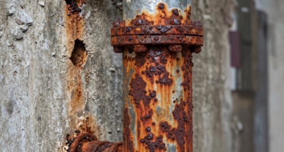 iron stain indicating water problem