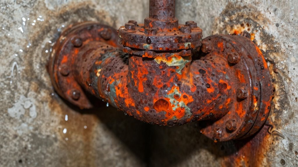 iron stains signal water issues