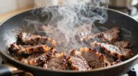 overcrowded pan causes steaming