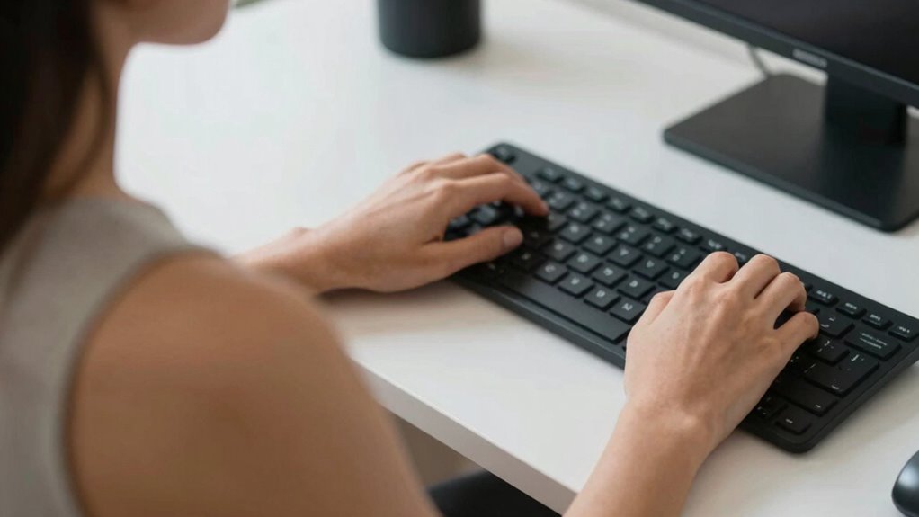 proper keyboard width prevents strain