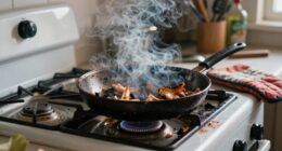 unsafe cooking fire habits
