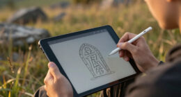 Inside The Creative Process Of AI-Enhanced SVG Carving: 'The Runestone Field'