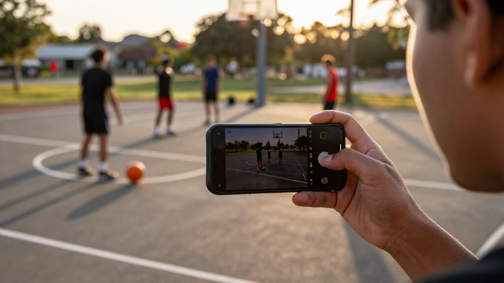 Basketball Stats And Highlights, Recorded On A Phone
